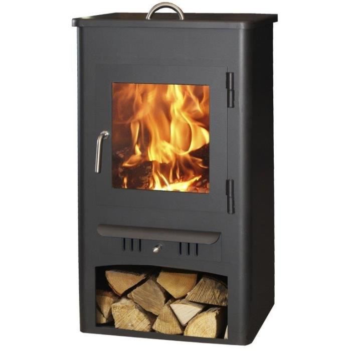 Panadero Firenze Poêle à bois en acier – 9 Kw – Bûches 42 cm – Rendement 75 %